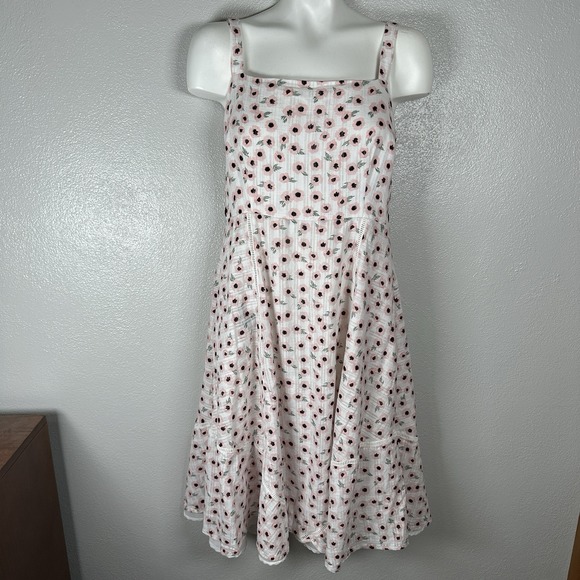 Anthropologie Dresses & Skirts - Anthropologie Hutch Womens 12 Poppy Floral Cotton Sleeveless Knee Length Dress